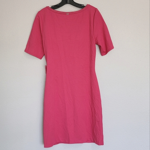 WHBM Side-Tie Polished Knit Shift Dress/ M. - Picture 2 of 14